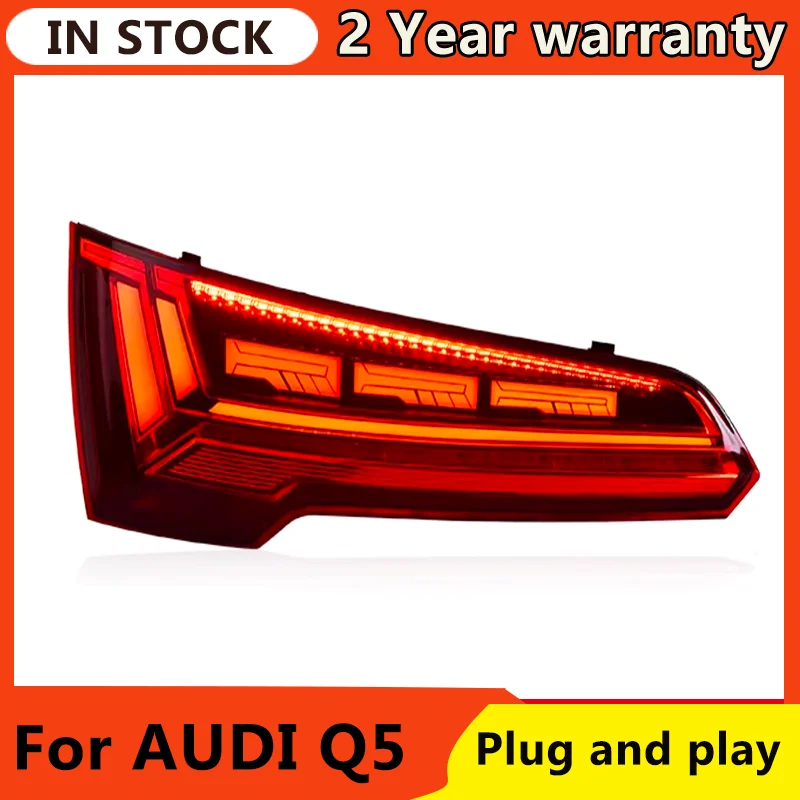 Car LED Tail Light Assembly For Audi Q5 Q5L 2018-2024 Facelift Full LED Rear Taillight Brake Stop Dynamic Turn Signal Tail Lamps