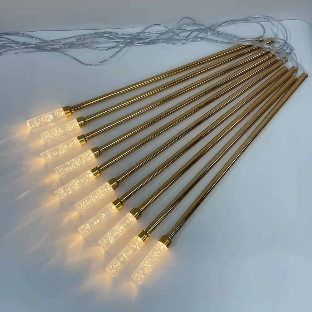 Wedding props, ceiling acrylic lamp, match stick light string, romantic wedding hall decoration, steam bag water drop chandelier