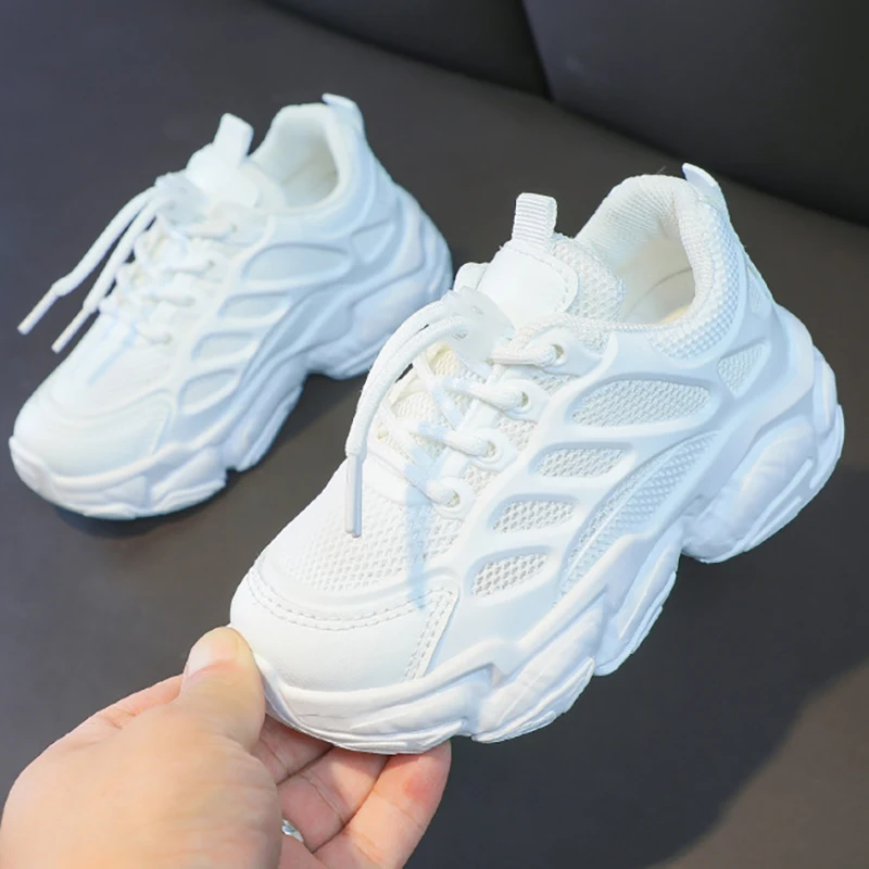 Nieuwe herfst grote kinderen kinderen mesh platform sport hardloopschoenen ademend sneakers voor jongens meisjes school hiphop dance sneakers