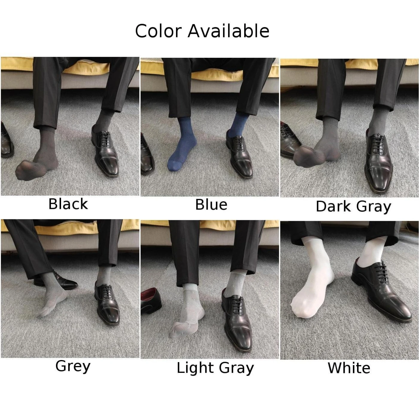 Ultrathin Sheer Tube Socks for Men Breathable Elastic Dress Socks Ideal for Business Formal Attire and Daily Workwear
