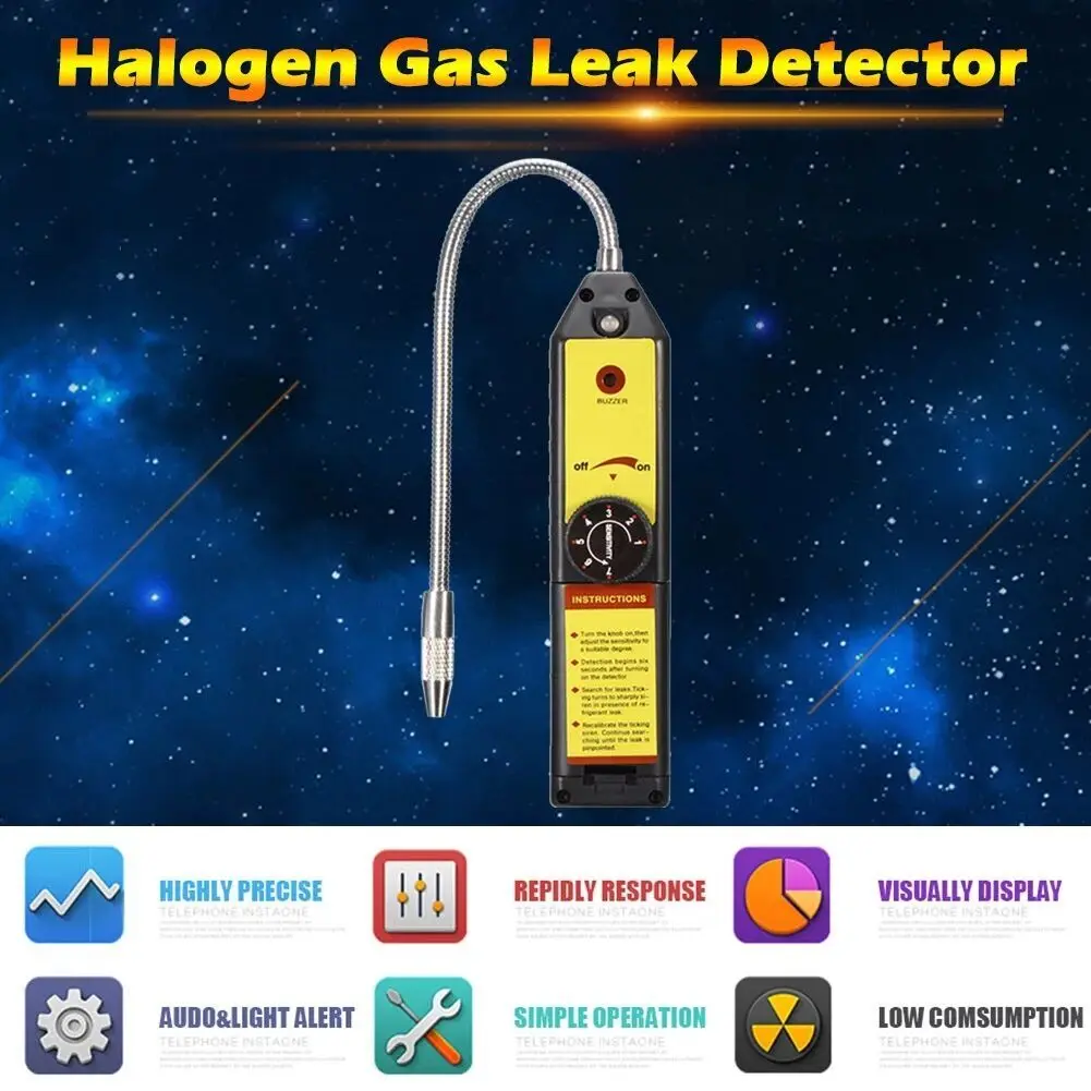 Gas Detector Gas Leak Detector Freon Gas Analyzer CFC HFC Halogen Gas Refrigerant Tester Scanner Air Conditioning R22a R134a