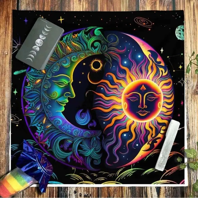 

Tarot Tablecloth Table Cover Resistant to and Water for Dining Room