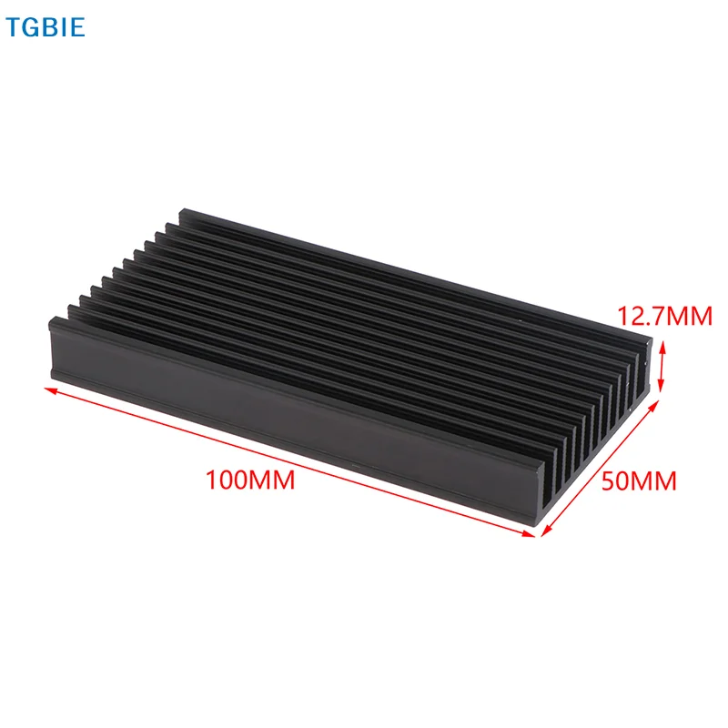 [TL] 1 unidad de disipador de calor de aluminio de 50*100*12,7mm para LED de alta potencia, ventilador IC, amplificador de potencia, disipador de calor