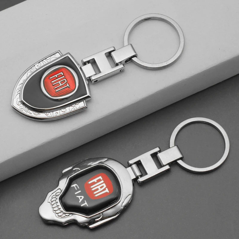 Car Logo Keychain Keyrings Key Holder Key-Bag Auto Accessories For Fiat Grande Punto 500 Abarth Tipo Panda Brave Stilo Palio