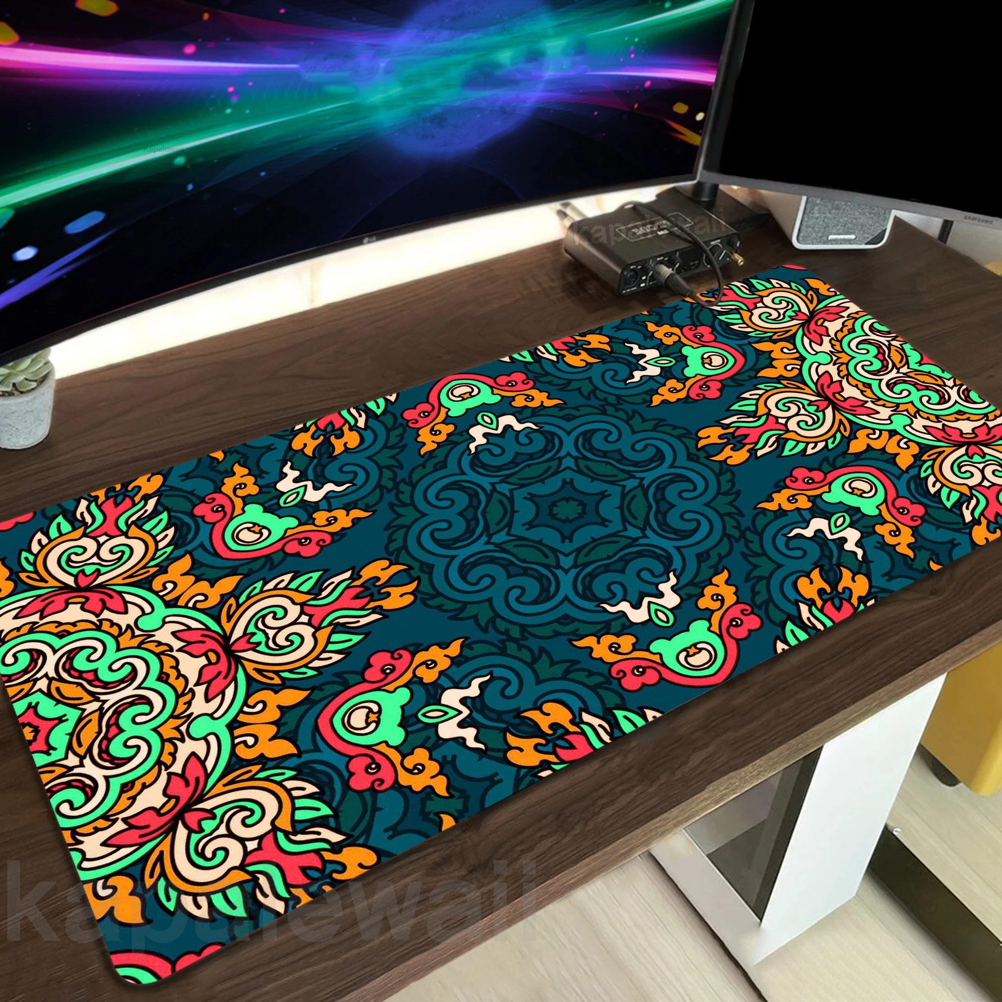 Persian Carpet Extended Mousepad Gaming Speed Keyboard Pads Locking Edge Desk Mat Office Soft Mouse Pad Tapis De Souris 80x30cm