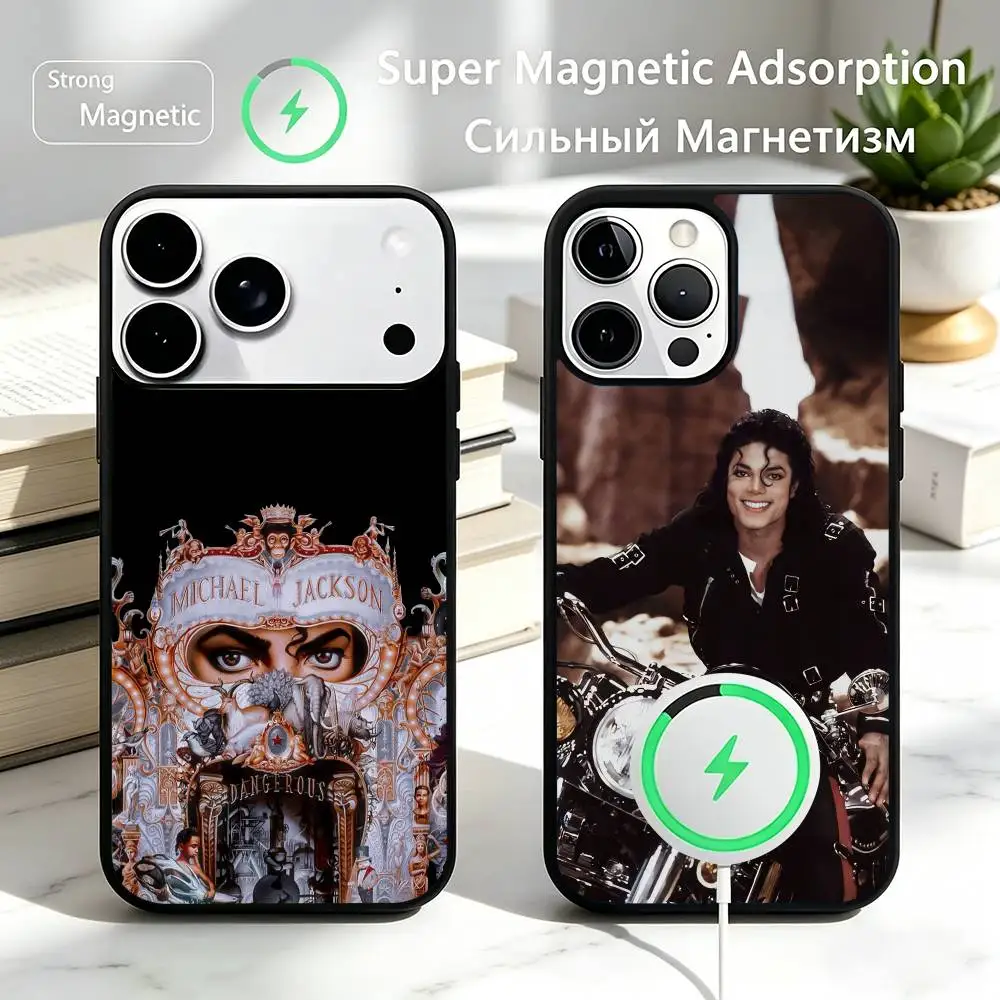 

M-Michael jackson Singer Phone Case For iPhone17,16,15,14,13,12,11 Plus,Pro Magnetic with Magsafe Wireless Charging