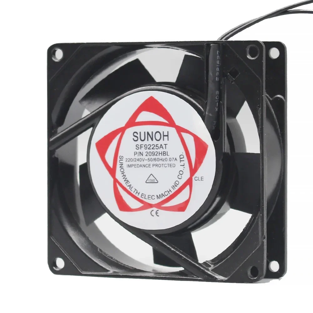 For Sunon SF9225AT 2092HSL 9025 9225 9cm 90mm AC 220V 240V server case cooling fan