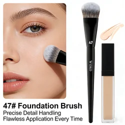 PRO 47 Foundation-Pinsel, Besen, Foundation-Schattenpinsel, flüssige Creme, Blending, Rouge, abgewinkelt, professioneller Make-up-Pinsel, kosmetisches Werkzeug