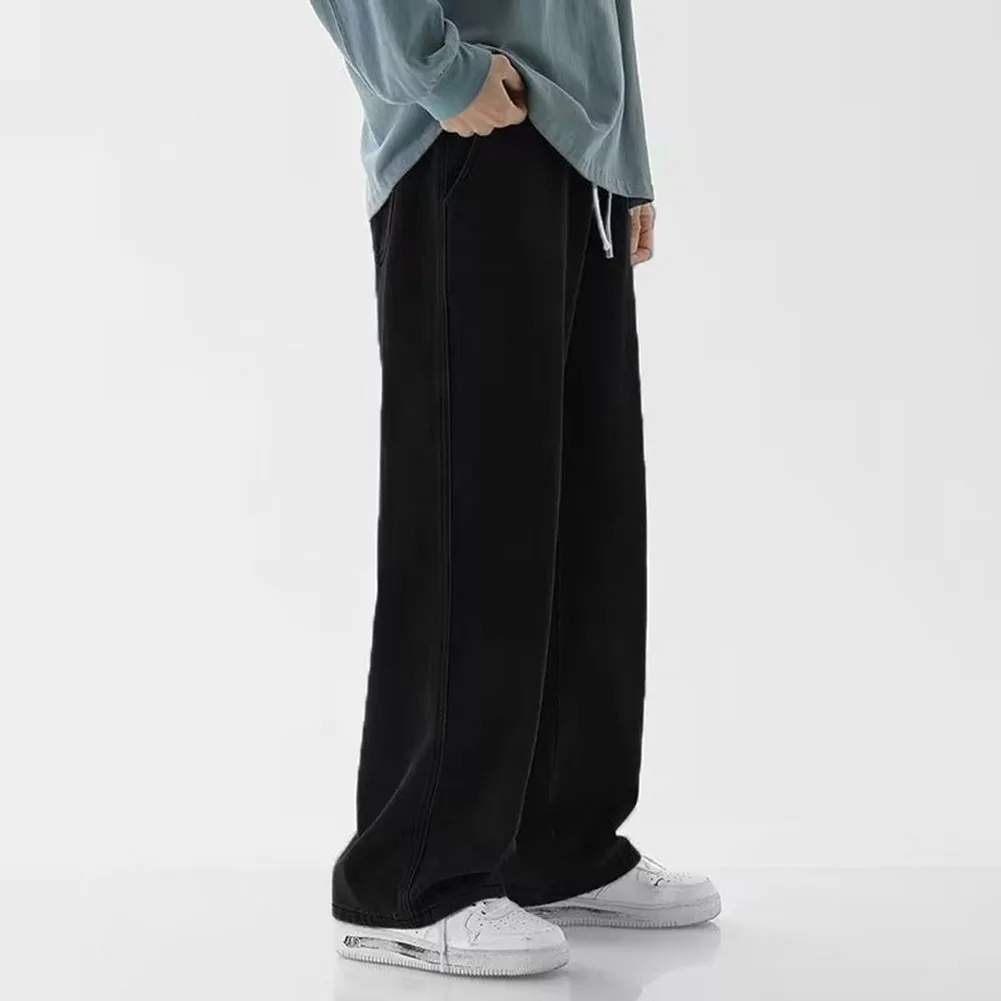 

Men Pants Pants Fashion Trousers Neutral Jeans Spring Wide Leg Straight Loose Pants Streetwear Widely Applicable