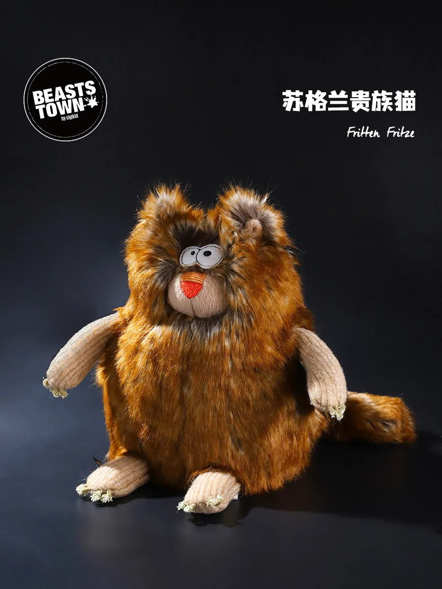 

Beasts Town Fritten Fritze Scottish Noble Cat Funny German Plush Stuffed Toy Luxury Fluffy Doll Birthday Gift For Kids Adults