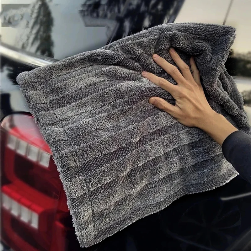 SEAMETAL 1200GSM Thickened Soft Car Wash Microfiber Towel Coral Fleece Car Cleaning Drying Cloth Detailing Rag Car Wash Towel