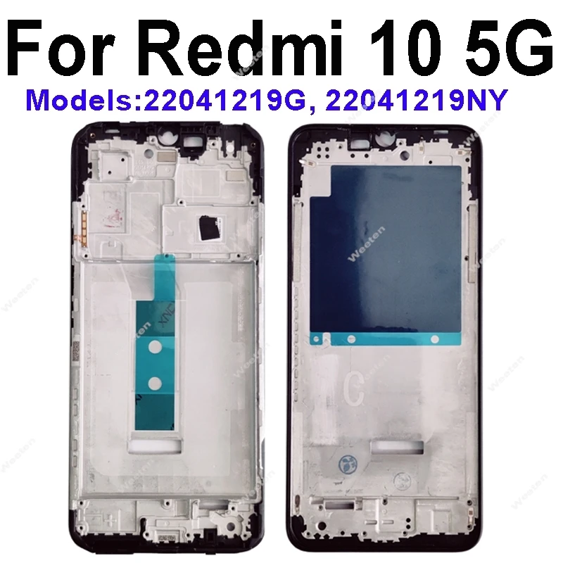 LCD Middle Frame For Xiaomi Redmi 10 11 Prime Plus 4G 5G 2022 LCD Front Housing Middle Frame Bezel Chassis Shell Repair Parts