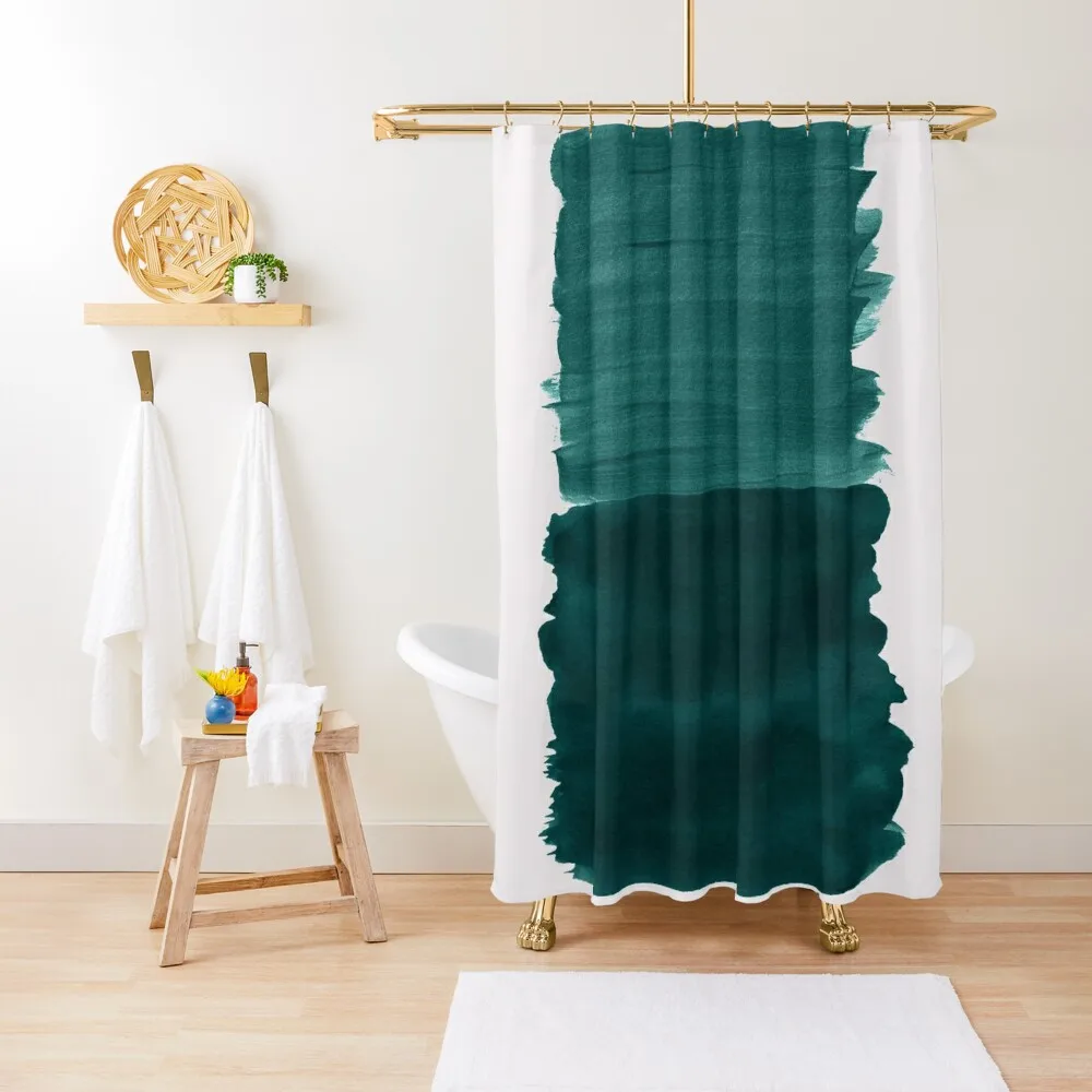 

Dark Teal Emerald Abstract Minimalism #3 #minimal #ink #decor #art Shower Curtain Shower Bath Bathroom Accessory Curtain