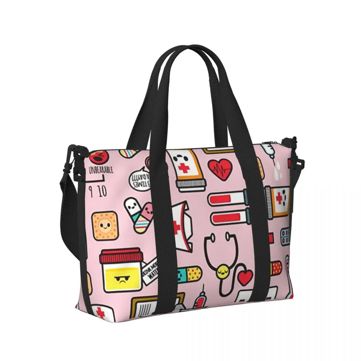 

Proud To Be A Nurse Beach Travel Bag Large Capacity Tote Bags for Gym Yoga Women Shopping Duffle Shoulder Bag