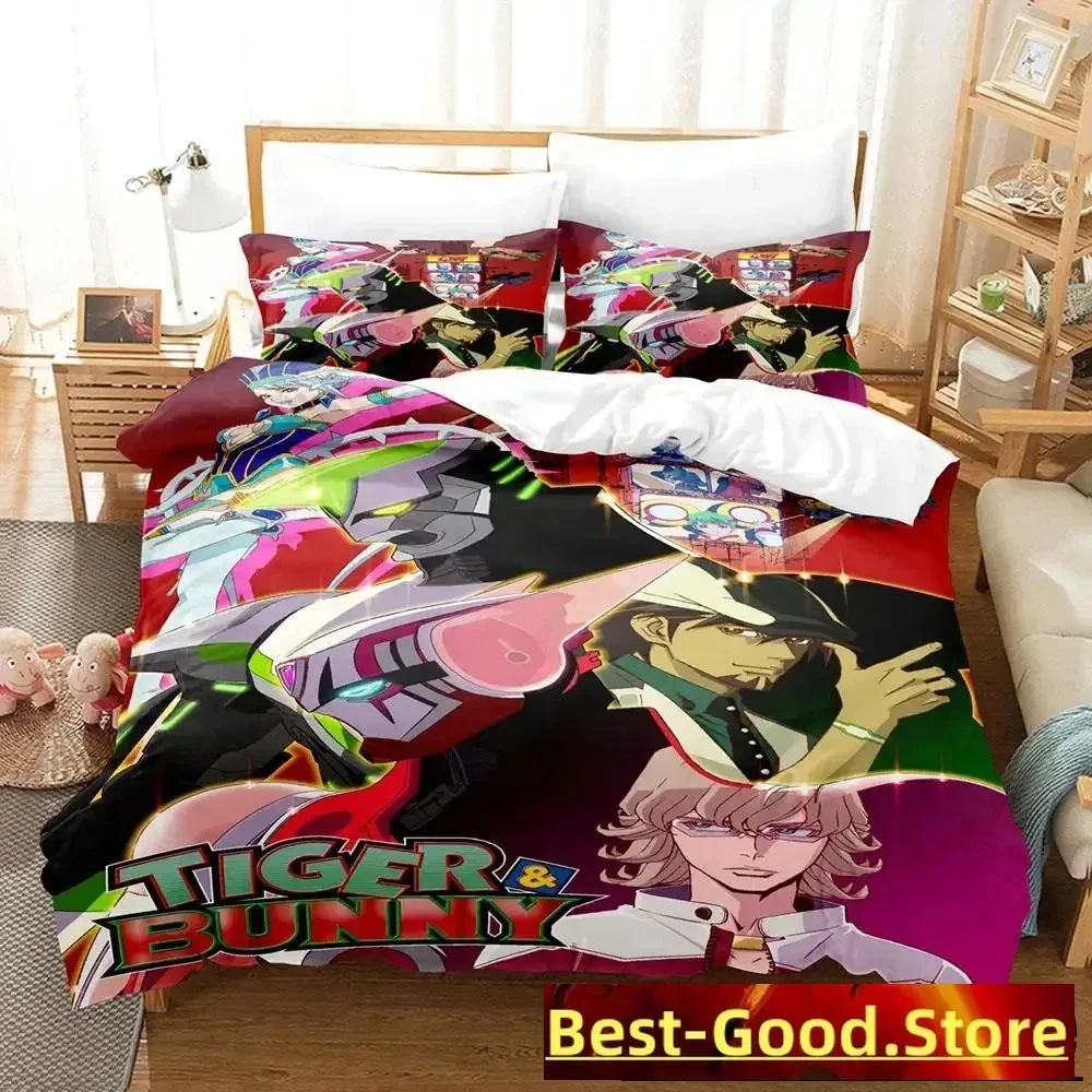 Tiger & Bunny Bedding Set Single Twin Full Queen King Size Bed Set Adult Kid Bedroom Duvet cover Sets 3D Anime parure de lit Bed