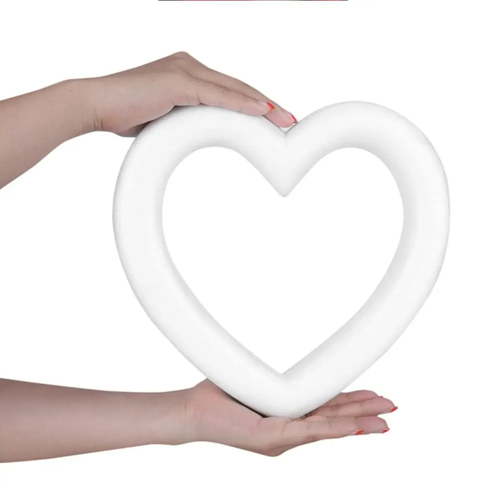 Kids Favors Hollow Modelling Polystyrene Party Decoration White Craft Balls Heart Foam Mould Valentine's Day