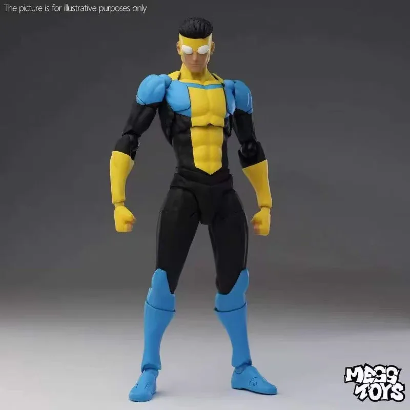 Pre-order MESS TOYS Invincible Mark Grayson 1/12 Action Figure Yellow-Blue & Dark Blue-Black Color Interchangeable Head Sculpts