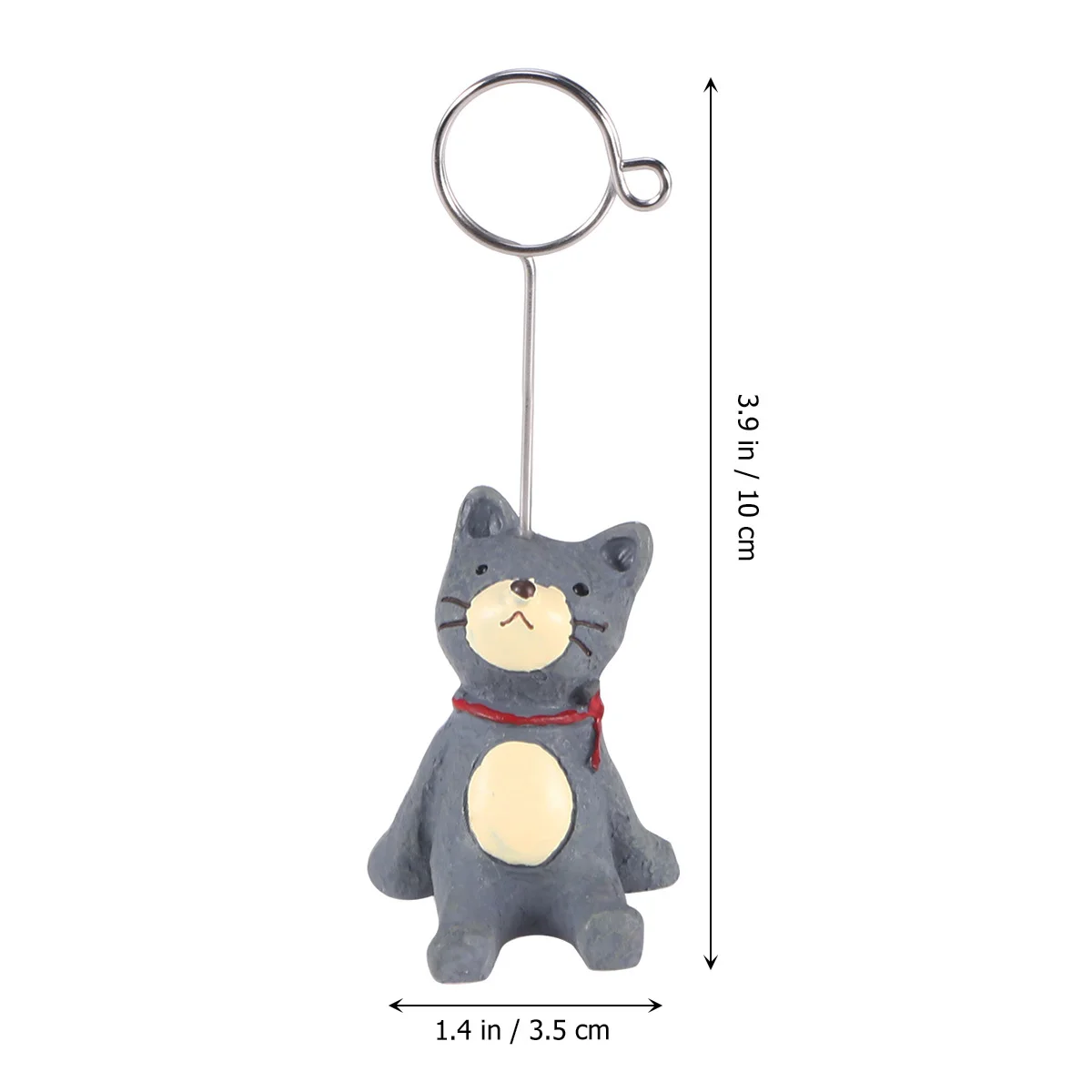

4Pcs Little Cat Animal Resin Desktop Ornament Photo Clip for Table Number Name Card Holder Wedding Party Office Decor Display
