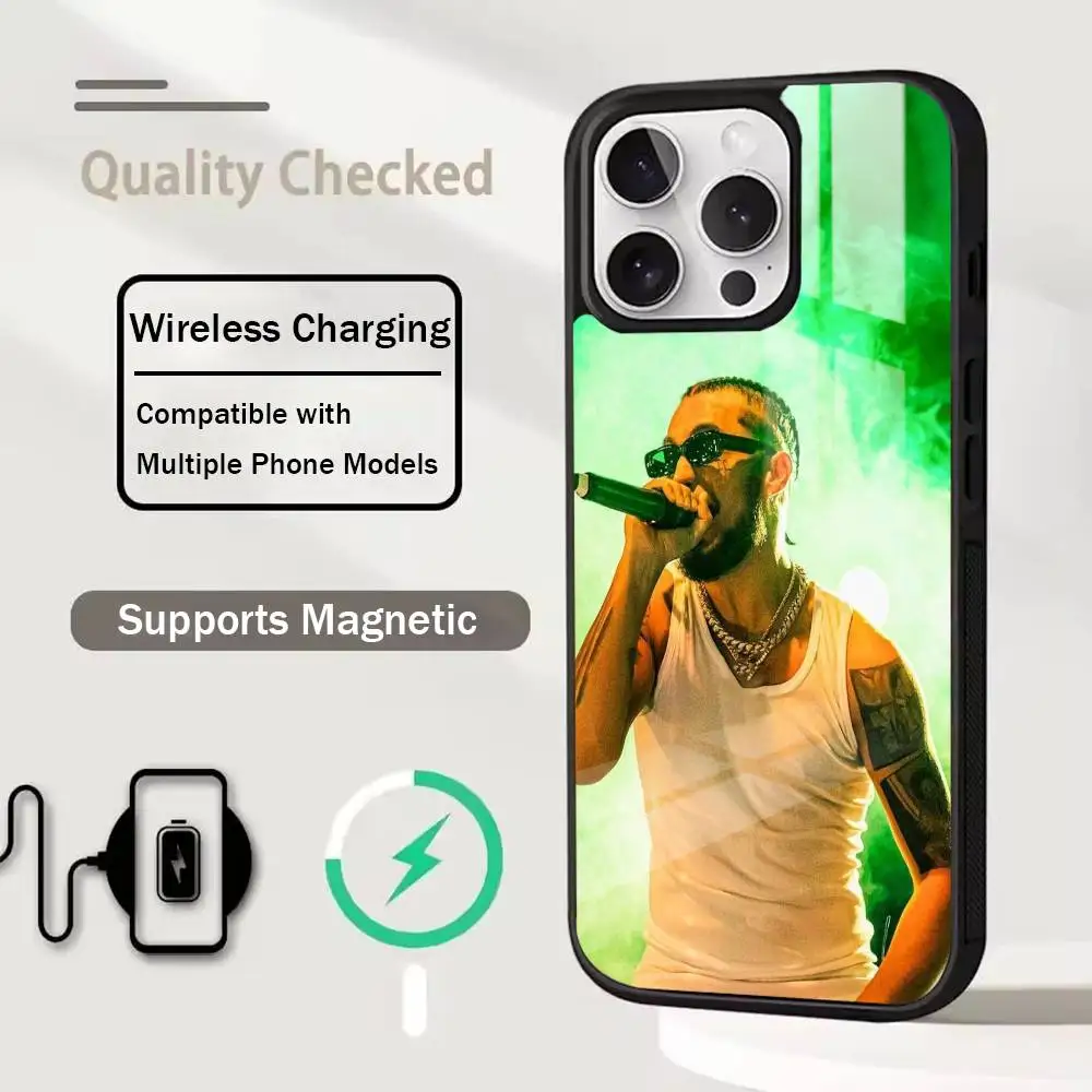 JC R-REYES Fashion Rapper Phone Case For iPhone17,16,15,14,13,12,11 Plus,Pro Compatible with magnetic wireless charging