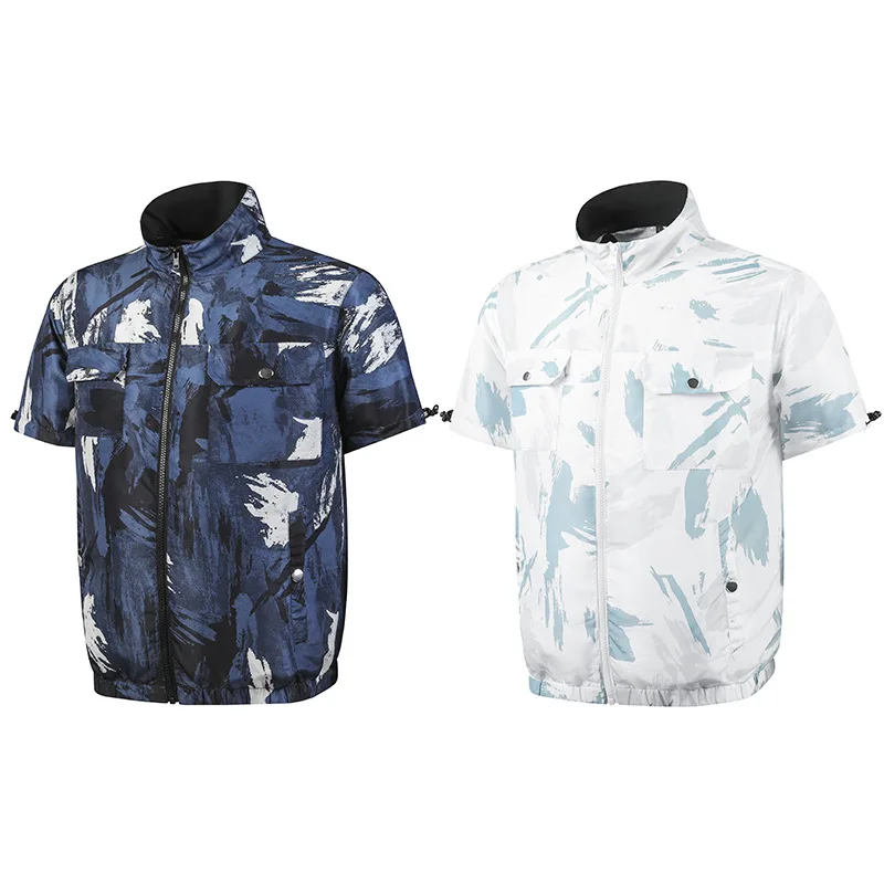 Summer Air Conditioning Clothes Short Sleeve Men Motorcycle Jackets Outdoor High Temperature Protection Work Clothes Breathable