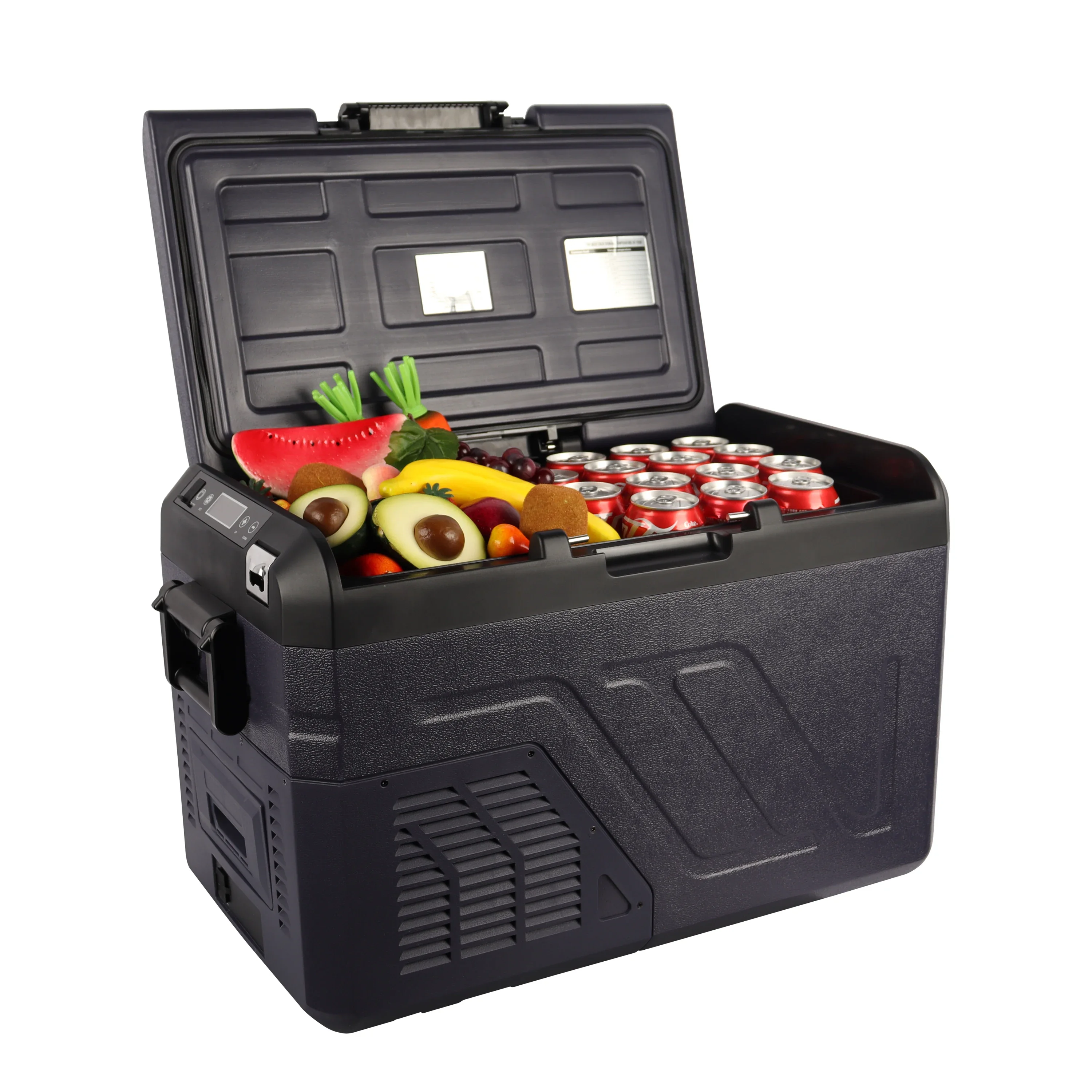 &Freezer Cooler Box Refrigerator Temperature Control Battery Powered Dual Room Camping Home Car Compressor Fridge