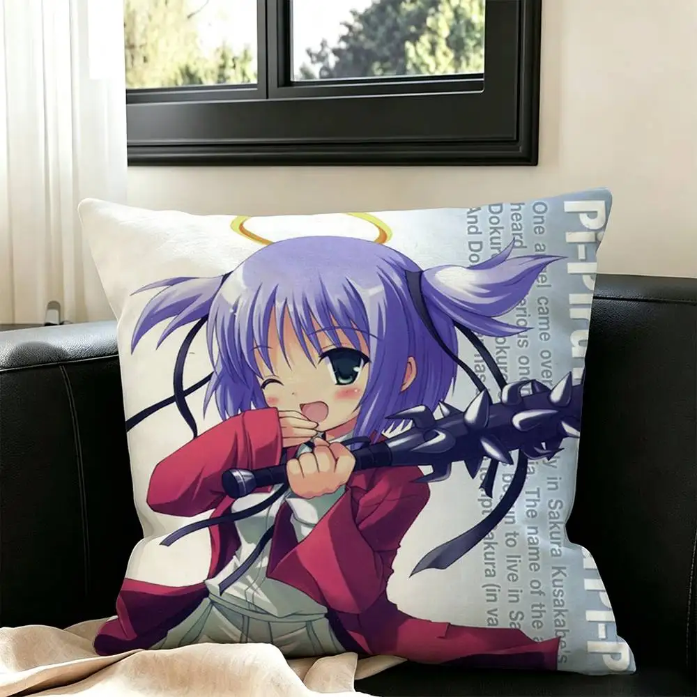 b-Bludgeoning Angel Dokuro-chan  Pillow Case Square Double-Sided Sofa Cushion Cover Bedroom Bedside Pillow