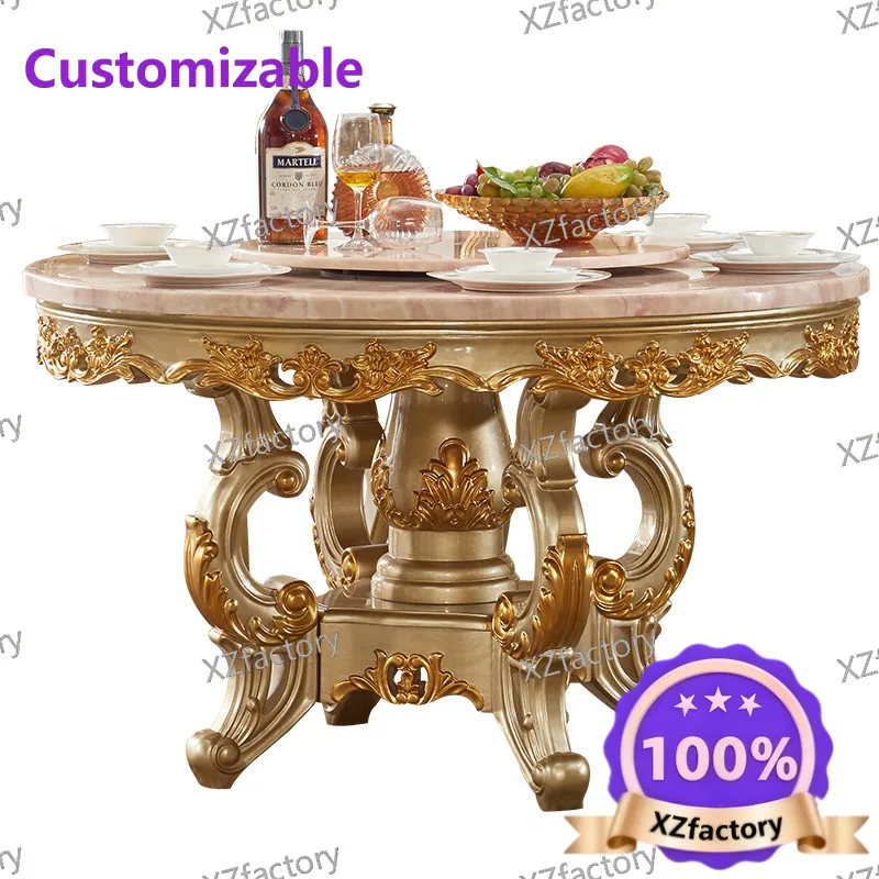 Factory Direct 2026 Top Rated European Round Table Marble Dining Table