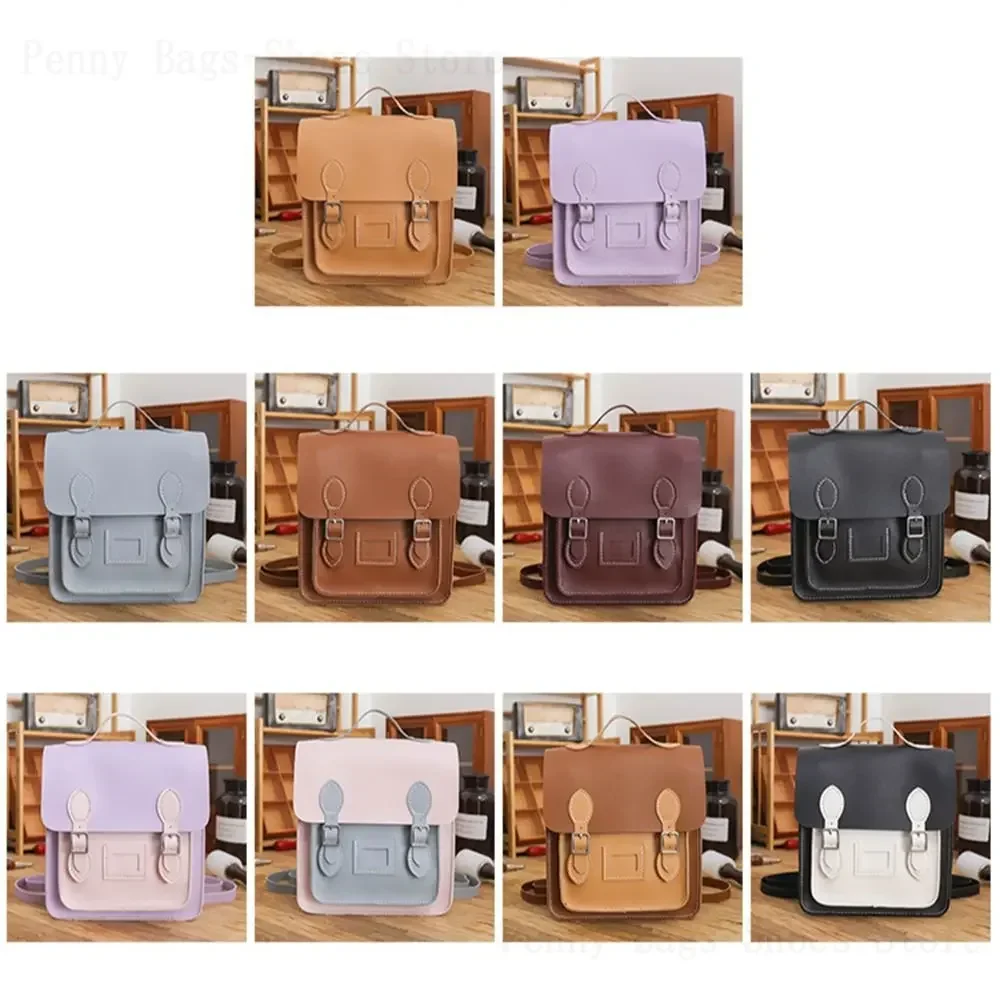 Hand-Sewn Diy Material Cambridge Woven Bag Large New Retro Handmade Schoolbag Set College Backpack Pu Leather Capacity Bag