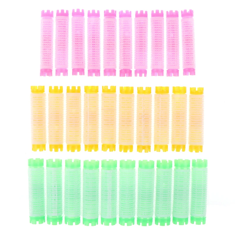 10Pcs Hair Root Rollers Clips Natural Fluffy Naturally Hair Curler Twist Wave Fluffy Plastic Hair Styling Tools Random color