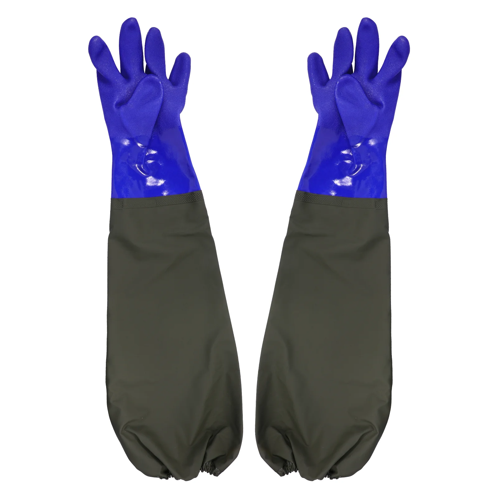 1 Pair Waterproof Aquarium Gloves Long Rubber Gloves Fish Tank Water Change Gloves Cleaning Gloves Waterproof Gloves