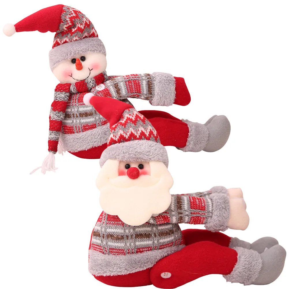 2Pcs Christmas Curtain Tiebacks Buckle Santa Snowman Decorative Curtain Holdbacks for Home Office Drapery Holdback