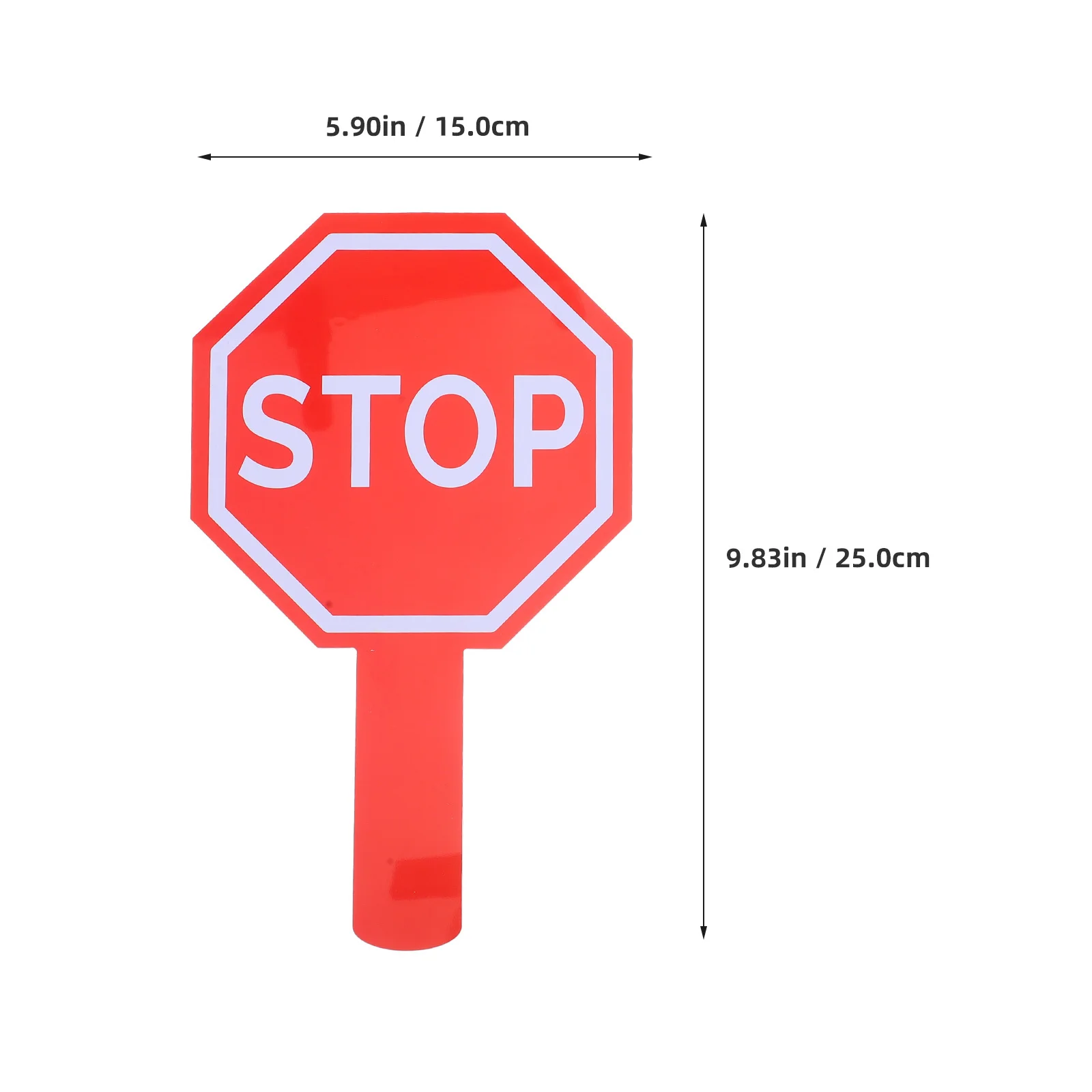 2Pcs Traffic Paddle Signs Handheld Double-Sided Red Green Durable Waterproof Interactive Learning Safety Props