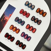 SHAKA 1-12 piezas 2026 Nuevo Esmalte de Uñas en Gel con Efecto Ojo de Gato, Color Blanco, Brillo Atardecer, Popular para Otoño e Invierno