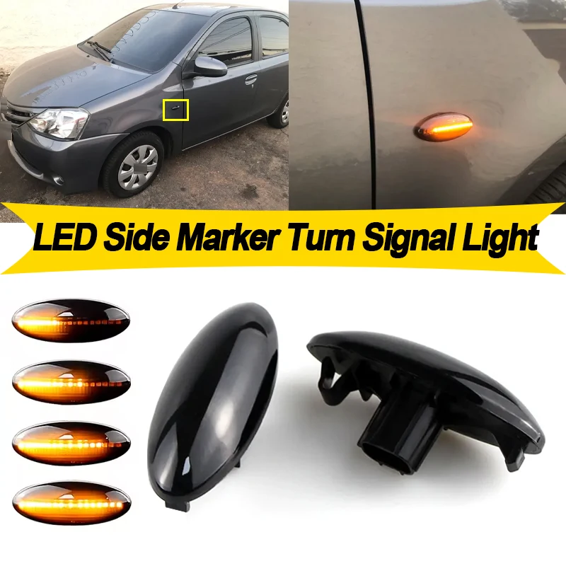 

2PCS For Toyota Auris Mk1 Corolla E140 E150 2007 2008 2009 2010 LED Side Marker Turn Signal Repeater Lights Sequential Blinker