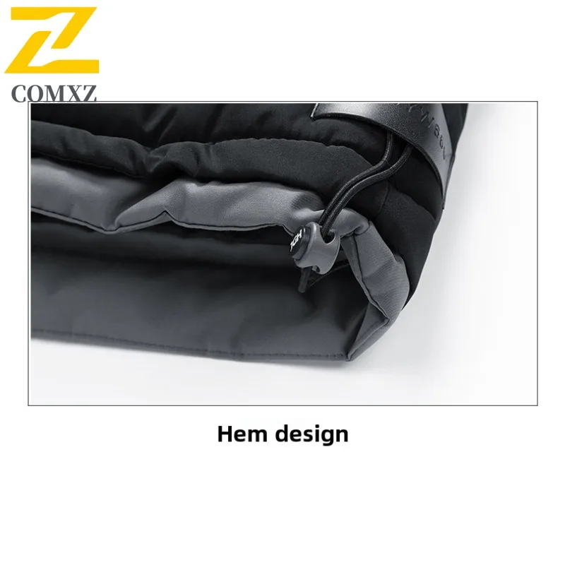 COMXZ 2025 Winter Plus Size Men Cotton Jacket M-8XL Fleece Lined Hooded Warm Coat Casual Fashion Outwear lightweight windbreaker