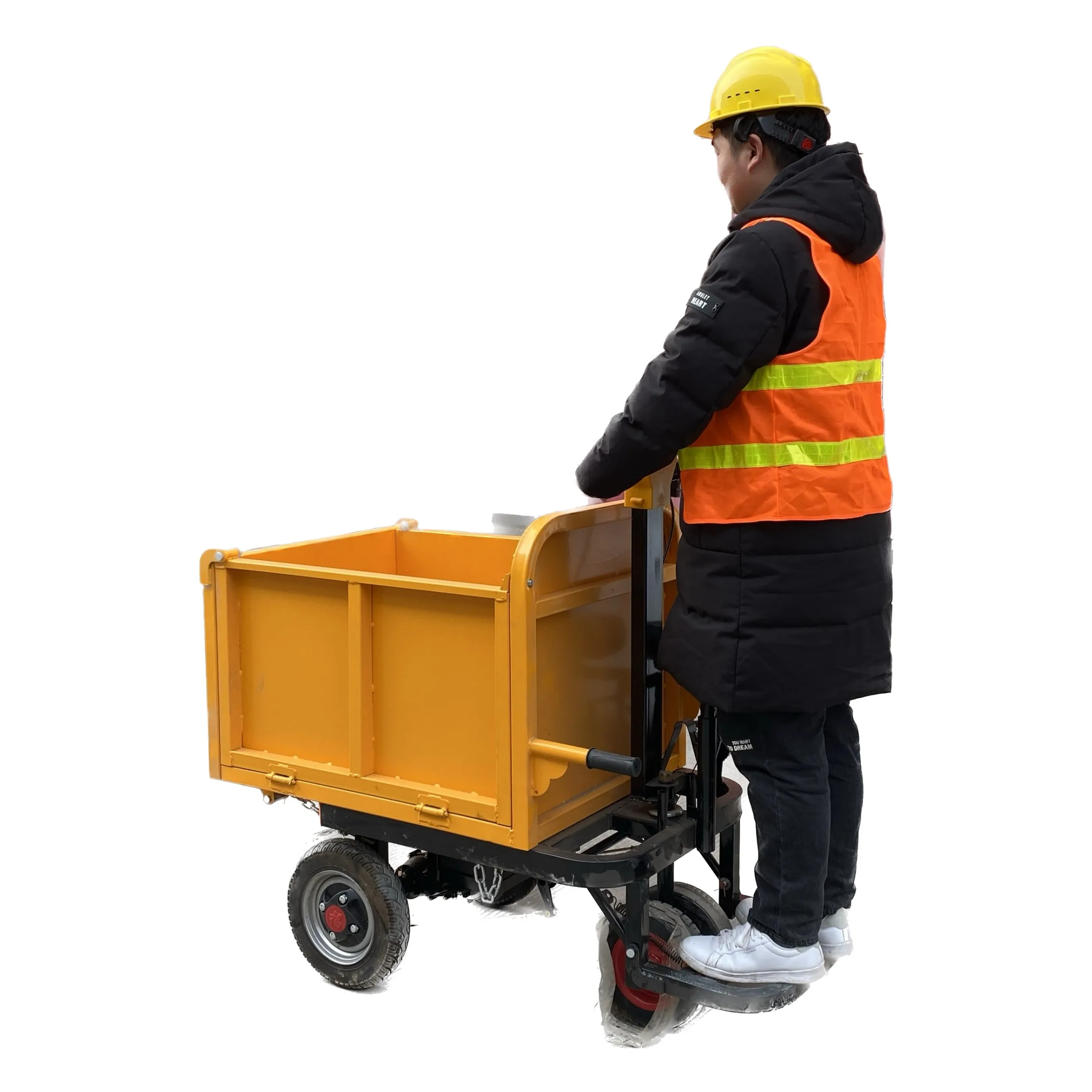 Electric Concrete Cart Hand Push Cart Tricycle Hand Carts Four Wheels Multipurpose Hand Truck Tricycle Dump Truck view 5