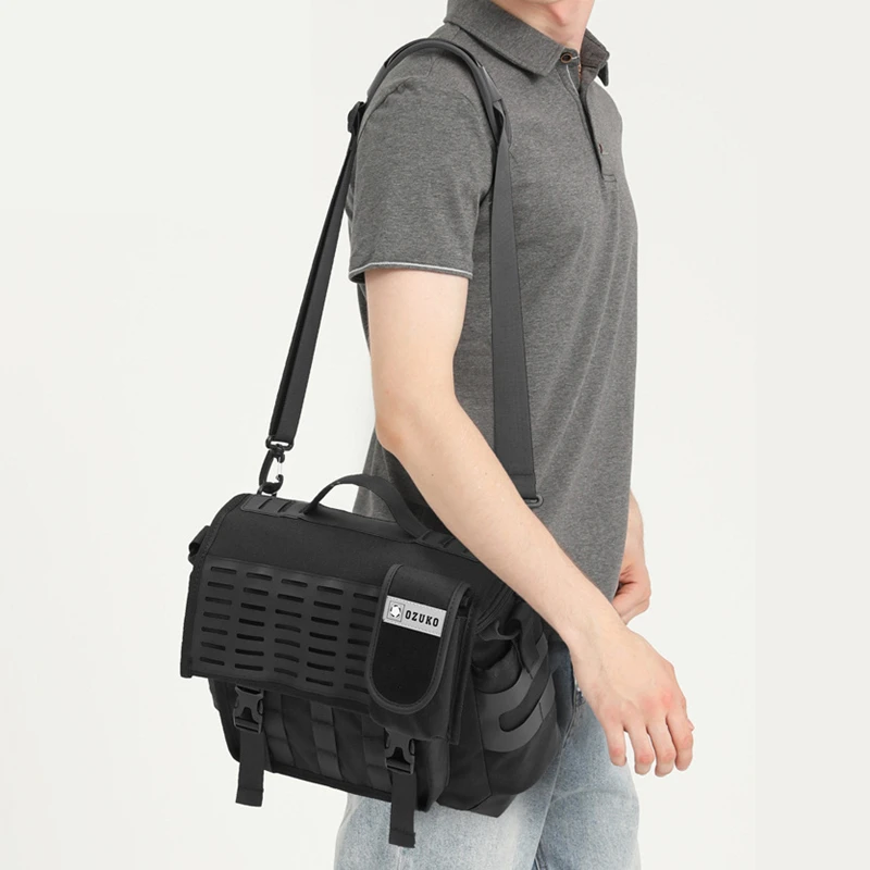 Men Casual Crossbody Shoulder Bag Fashion Outdoor Multifunctional Messenger Bag Men Large-capacity Travel Waterproof Postman bag