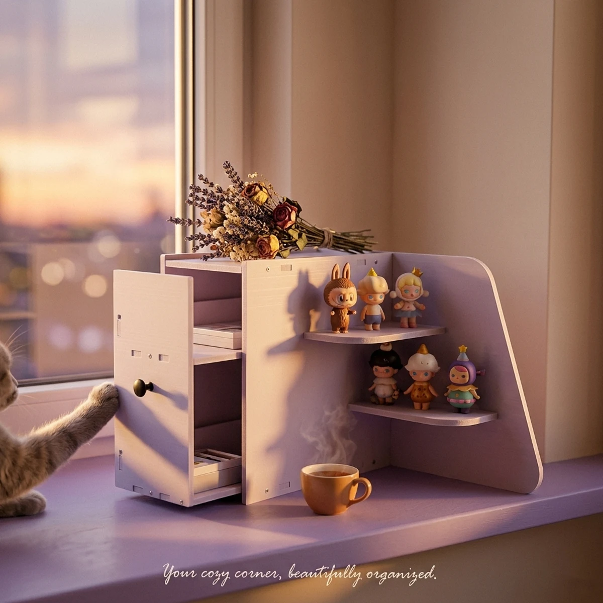 Beyaz Köşe Masa Düzenleyici, K - Desk Setup Shelf incelemesi ve fiyatı