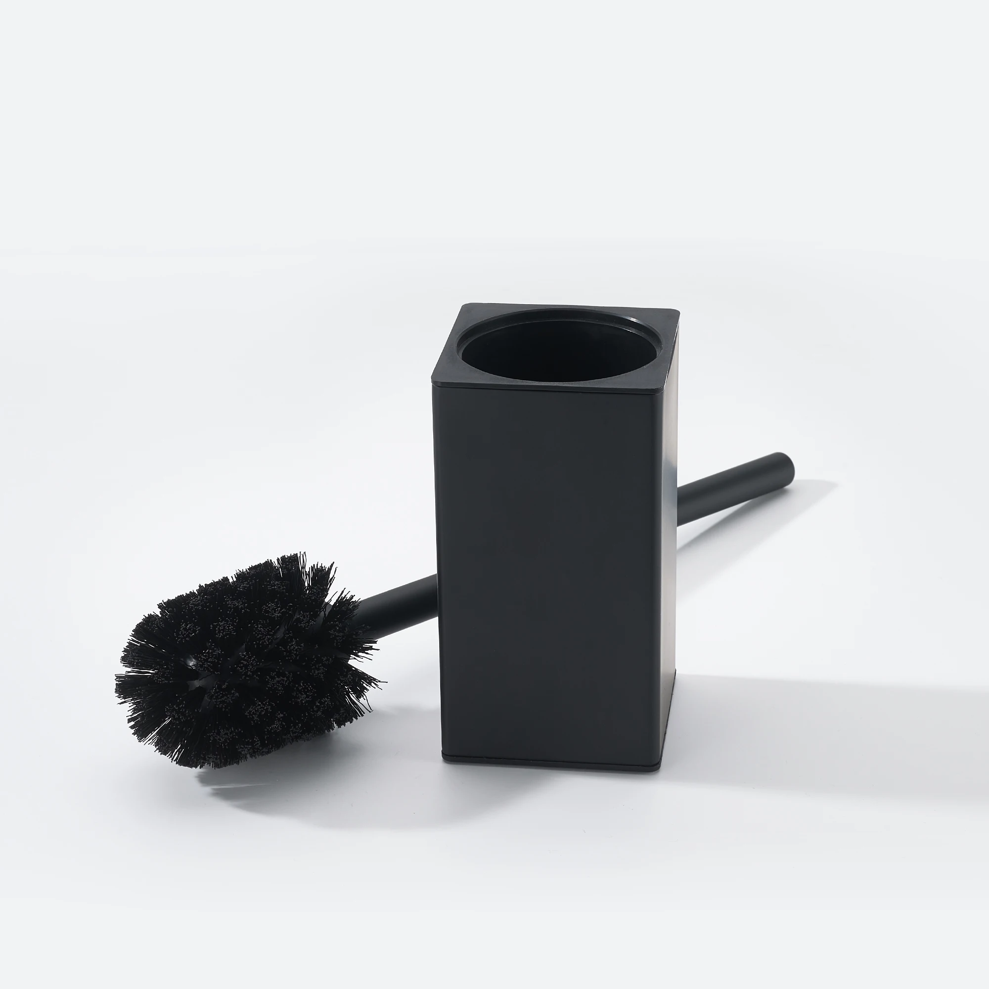 SARIHOSY Bathroom Toilet Brush Holder Set Bathroom Accessories Stainless Steel Black Square Toilet Brush