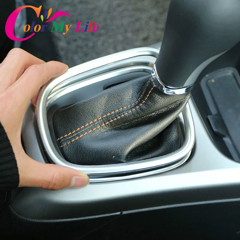 

Color My Life Car Gear Head Shift Panel Protective Trim Center Console Molding Cover for Jeep Compass AT 2017-2020 Accessories