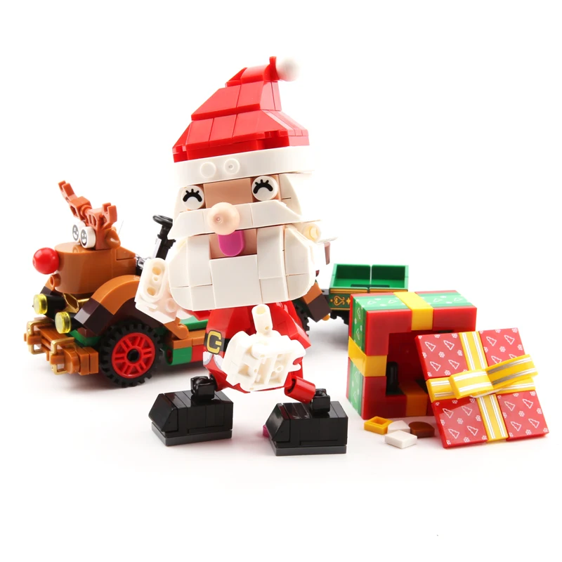 ชุดของเล่นตัวต่อธีมคริสต์มาส ปราสาท ซานต้า ยูนิคอร์น บ้านขนมปังขิง บ้านขนมหวาน ชุดประกอบสำหรับเด็ก เป็นของขวัญสำหรับเด็ก