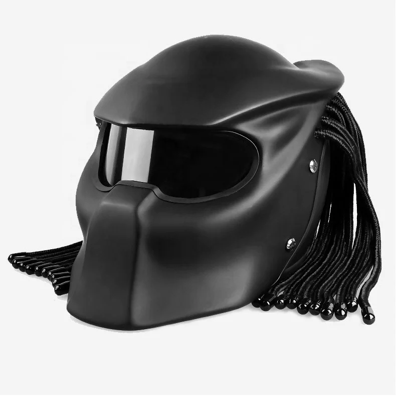 

High Quality ABS Retro Fashion Cool Style Predator M/L/XL Motorcycles Racing Helmet with Warning Lights