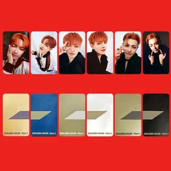 6pcs/set K-POP ATEEZ boy band mini ten album GOLDEN HOUR: Part.1 LOMO card Mingi San Hongjoong Seonghwa postcard photo card kpop