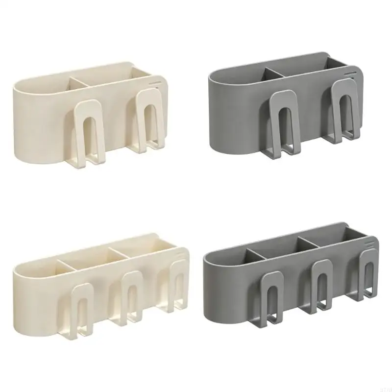 Space Aluminum Toothbrush Cup Holder Easy Installation No Holes Apartment Organization Tool Perfect for Small 37JD