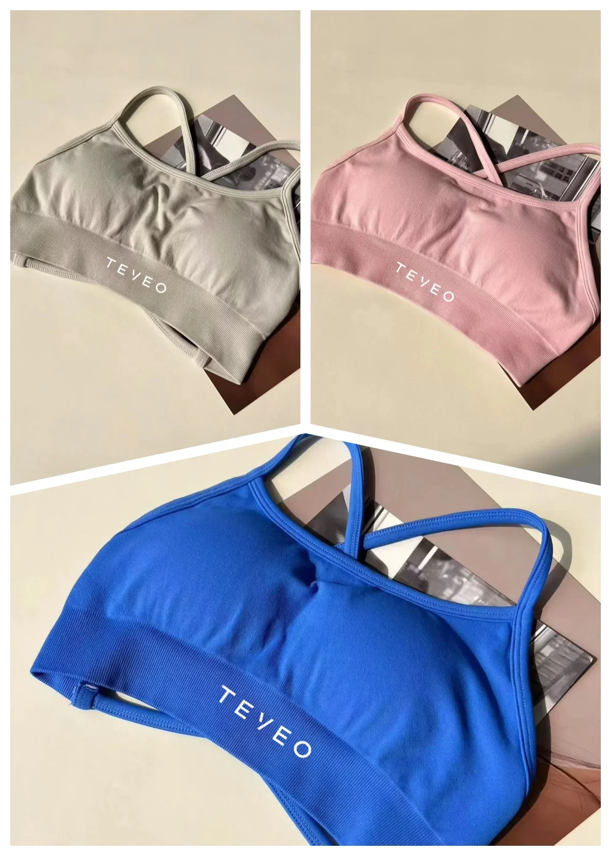 

2025 TEVEO Women's Bra Transparent Sports Gym Women's Recommended Workout Fitness Sportswear Yoga Underwear Sports Vest Top