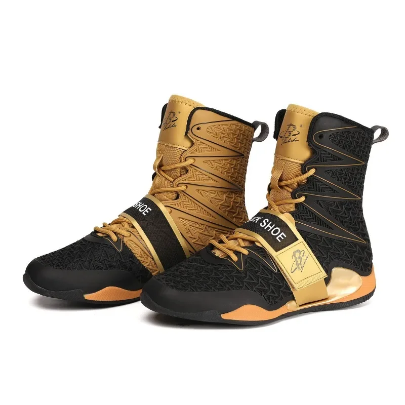 

2026 Hot Sale Competition Sport Men Fighting Shoe Top Quality Boxing Fighting Boots Brand Men Wrestling Gym Training Shoe Sneake