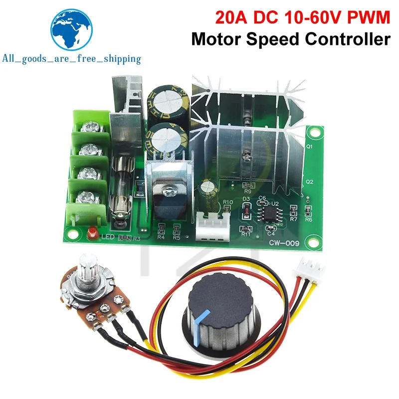 DC10-60V DC 10-60V Motor Speed Control PWM Motor Speed Controller Switch 20A Current Voltage regulator High Power Drive Module