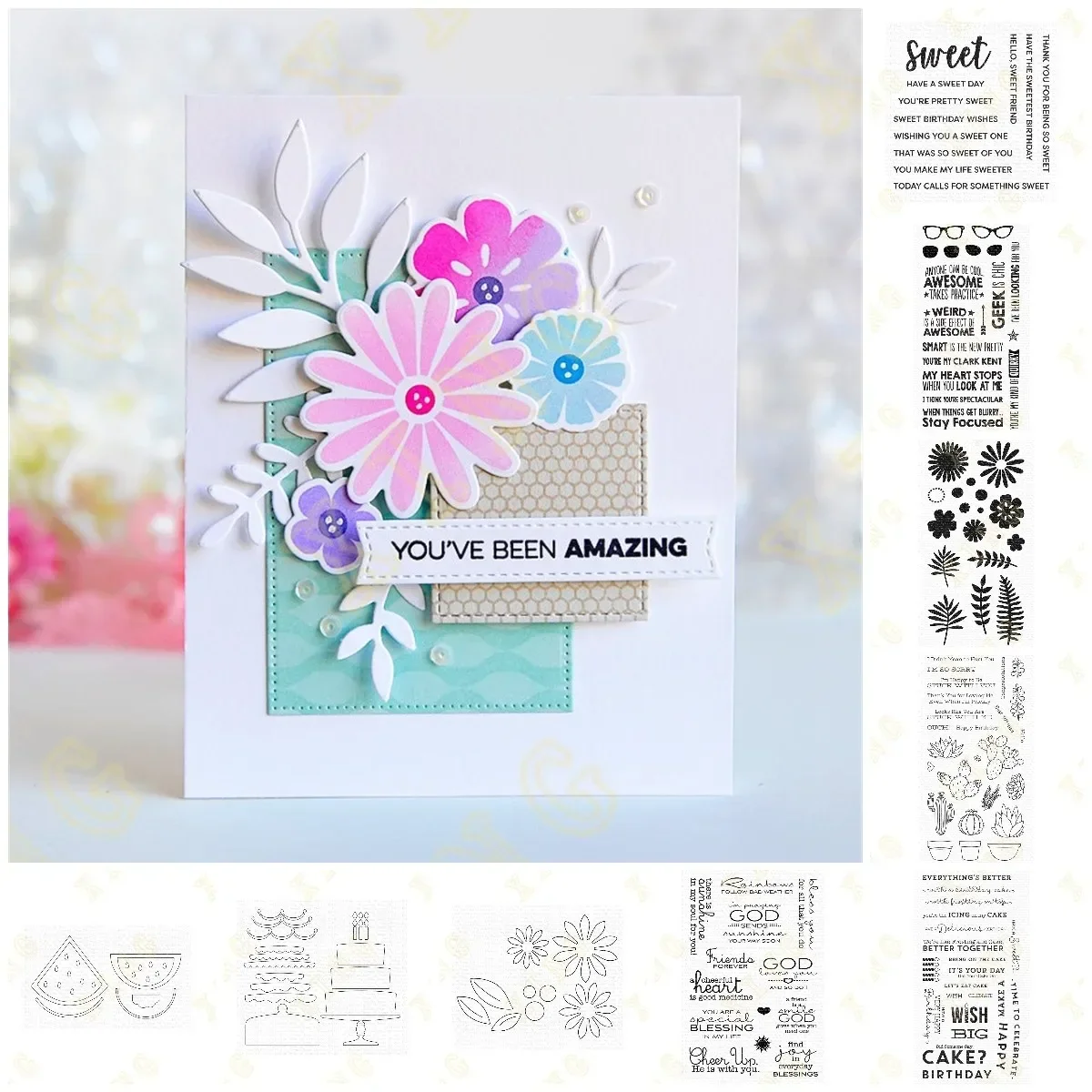 

Happy Birthday Blessings Sentiments Metal Cutting Dies Stamps DIY Scrapbooking Card Stencil Paper Cards Handmade Album Stamp Die