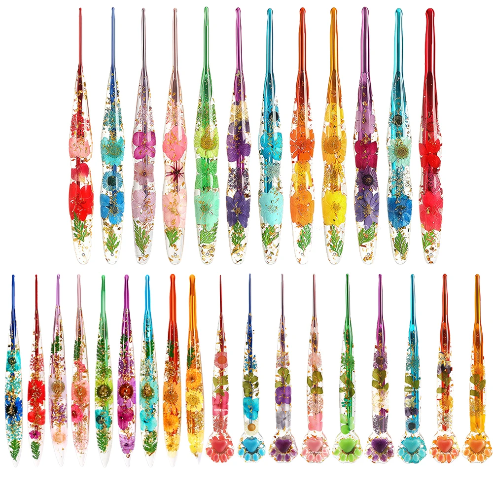 Crochet Hook Set - طقم إبر كروشيه جديد للغراء السائل