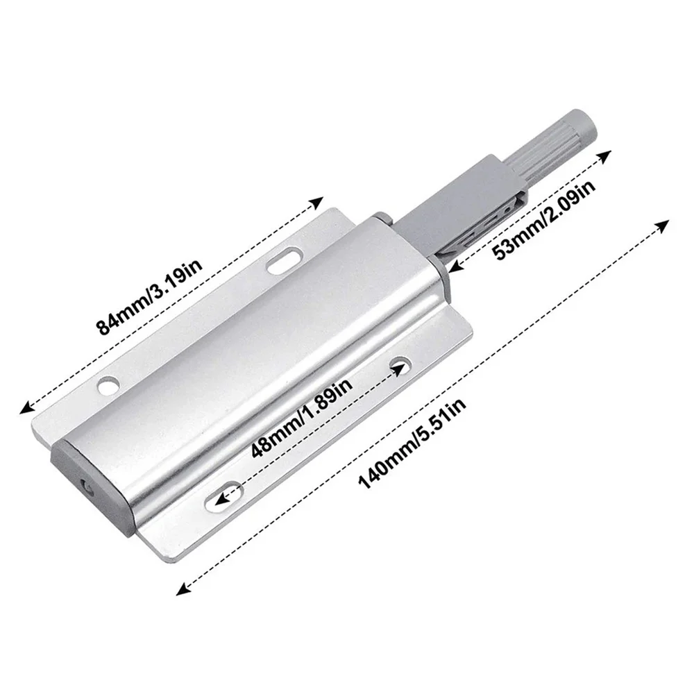 2Pcs Aluminum Alloy Push to Open Cabinet Door Latch, Magnetic Drawer Pop Up Device for Kitchen Cabinet & Wardrobe - view 5